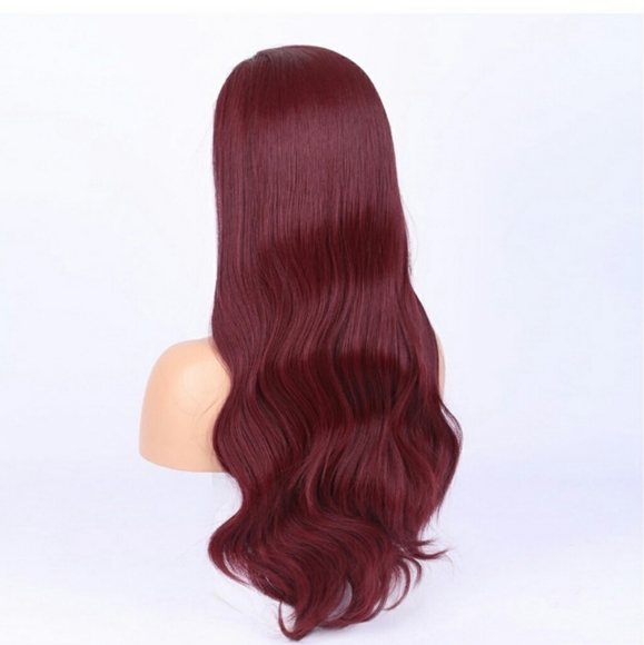 Dark Burgundy Red Front Wig main image 7